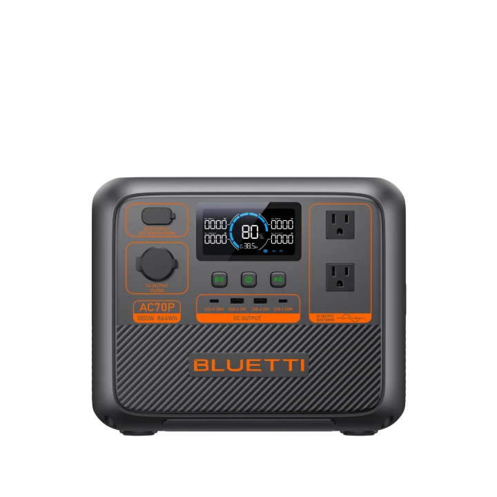 BLUETTI AC70 1000W Solar Generator for Camping&RV