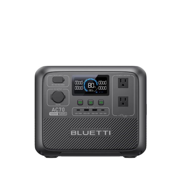 BLUETTI EB70S Portable Power Station | 800W 716Wh | For Camping
