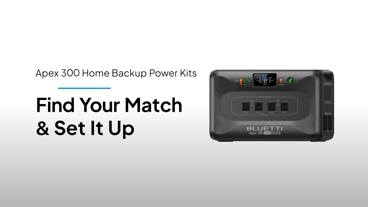 Apex 300 Home Backup Power Kits Explained | Find Your Match & Set It Up
