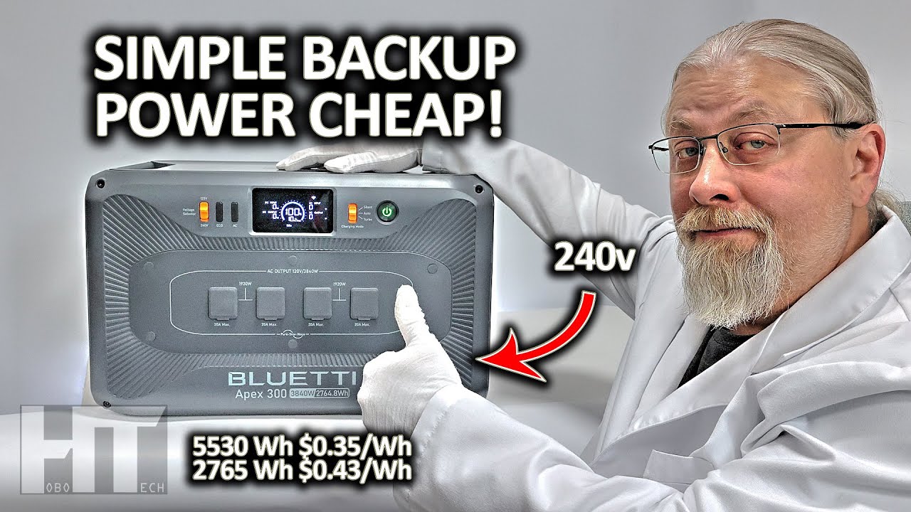 Bluetti "APEX 300" 120v/240v MODULAR Home Backup Power Station | Cheap & Simple!