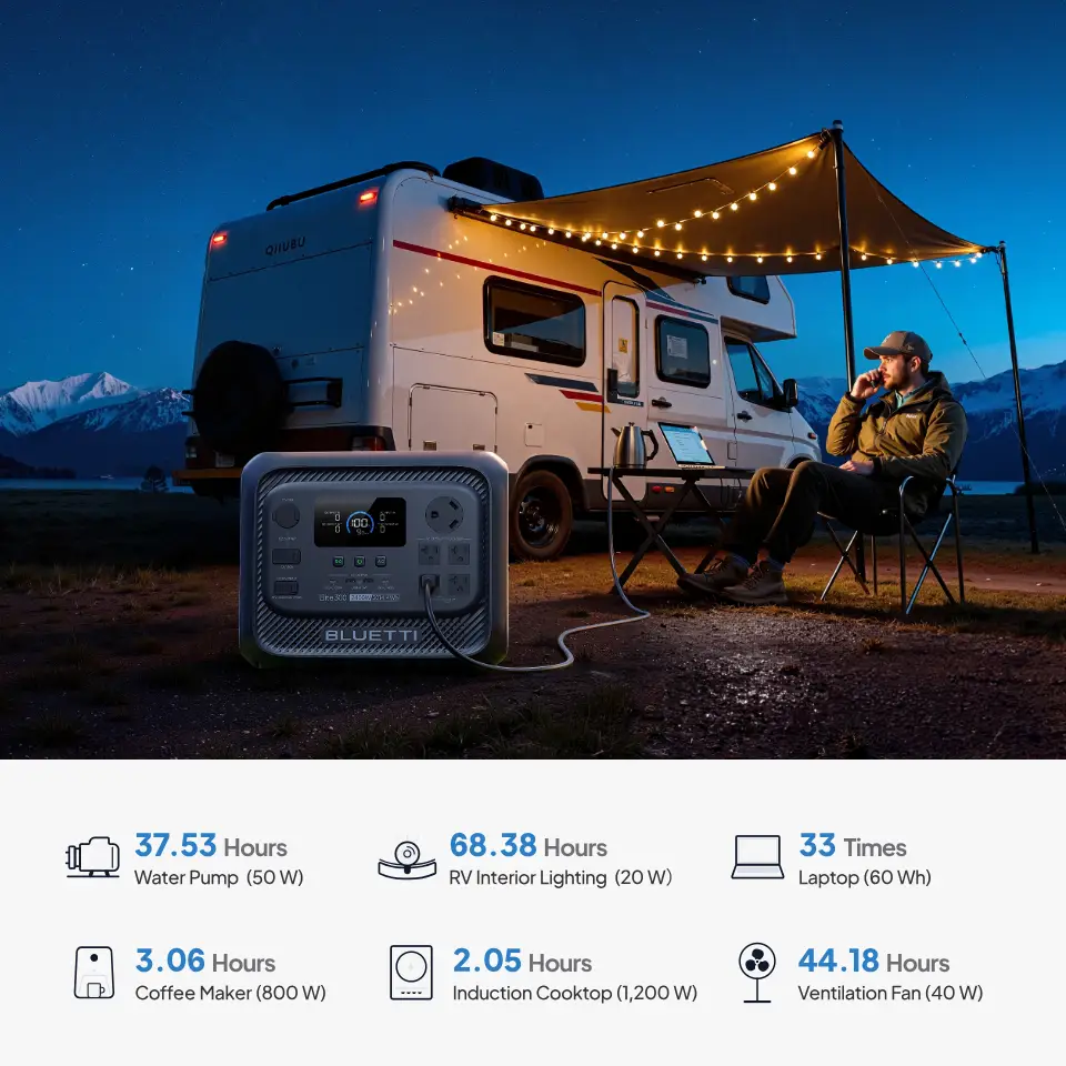 BLUETTI Elite 300 Portable Power Station 3,014Wh, 2,400W For RV