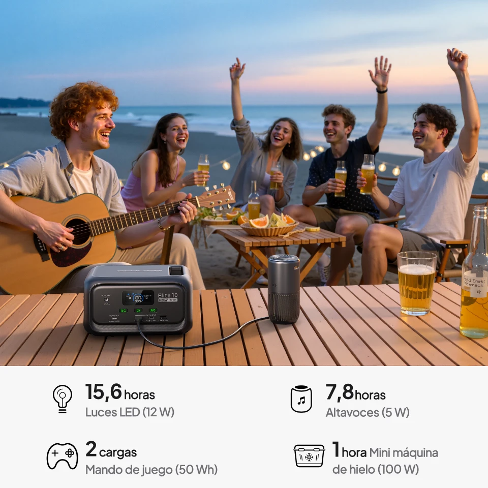 Estación de energía portátil BLUETTI Elite 10 Mini para fiestas y acampadas