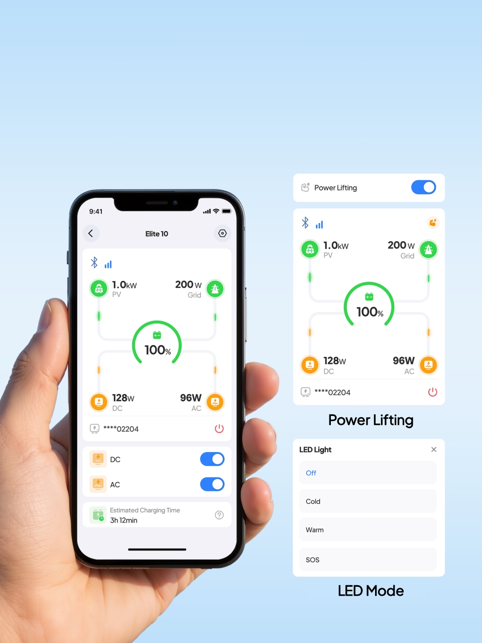 BLUETTI Elite 10 Mini Power Station with real-time app control.