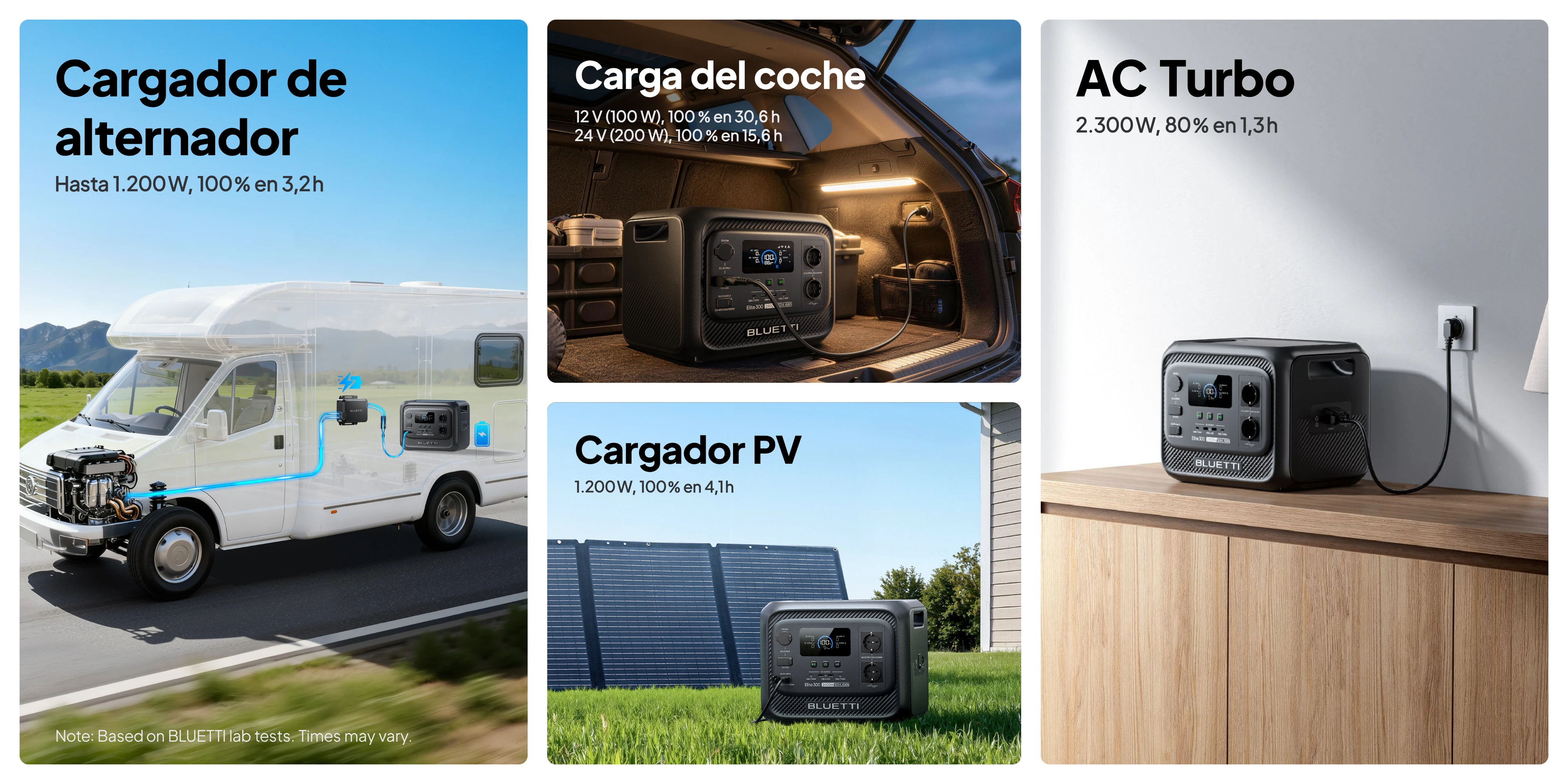 BLUETTI Elite 300 Carga a tu manera