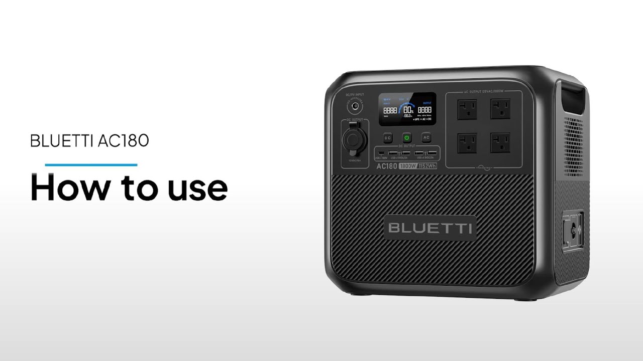 BLUETTI AC180 | How to Use