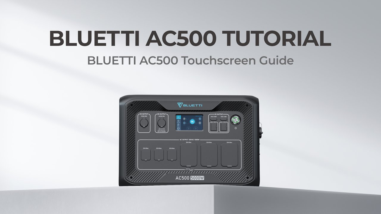 BLUETTI AC500 | Menu & Setting