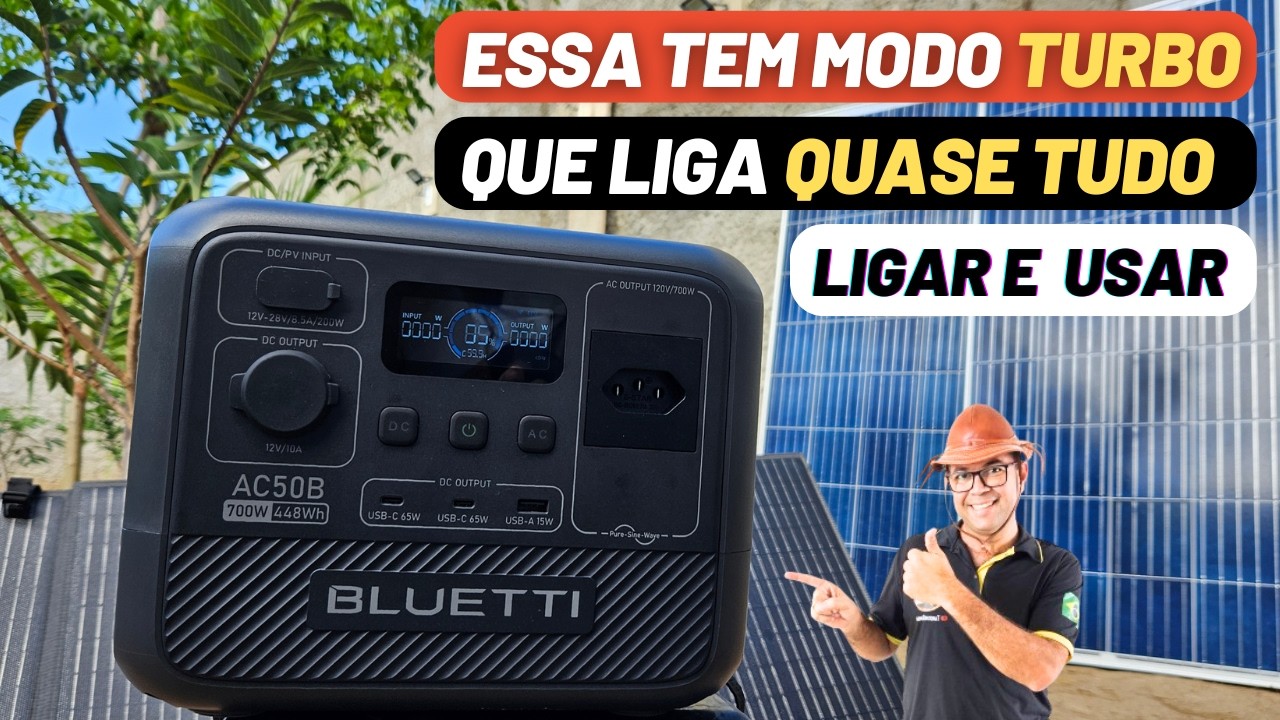 BLUETTI AC50B 🔋🔌 tem MODO TURBO que liga quase TUDO ! Modo Power Lifting