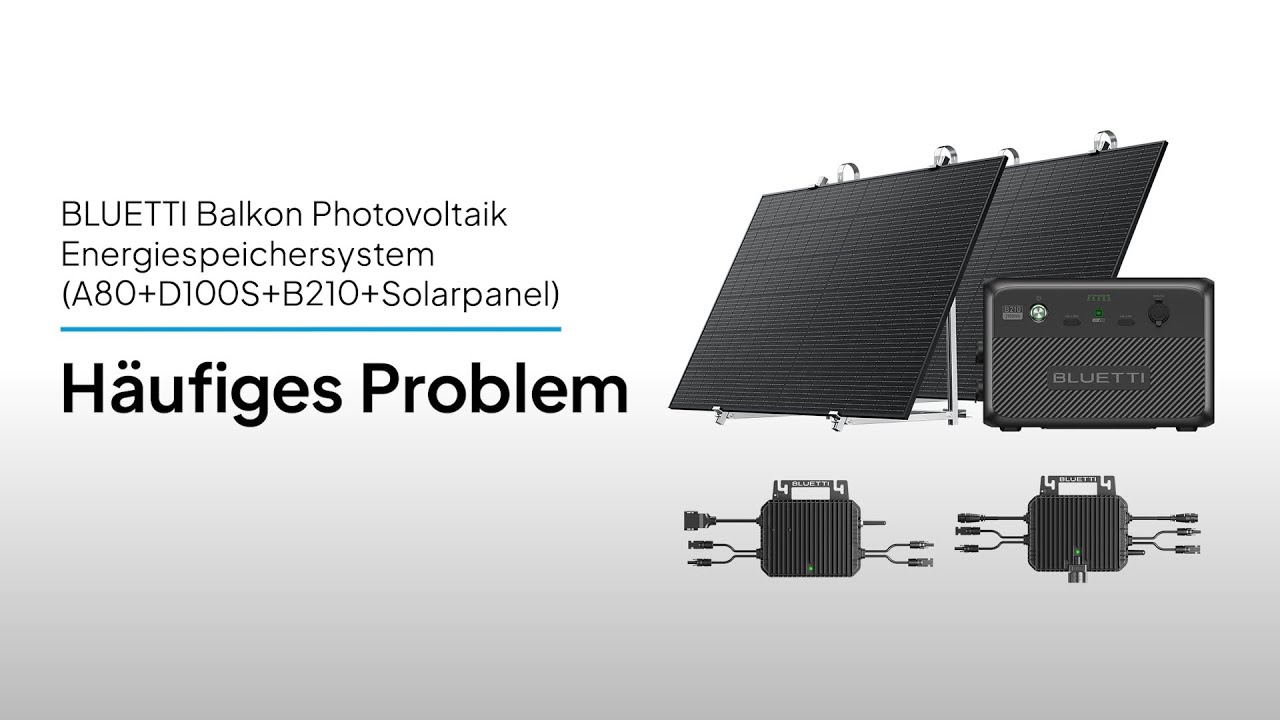 BLUETTl Sistema solar para balcones (A80 + D100S + B210 + panel solar) | Preguntas frecuentes