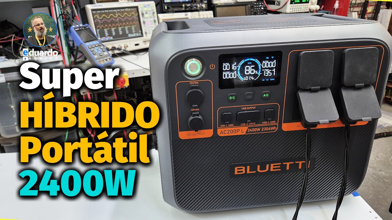 Novo BLUETTI AC200PL 2400W, O Híbrido que toca a Casa TODA | Eduardo Aquino